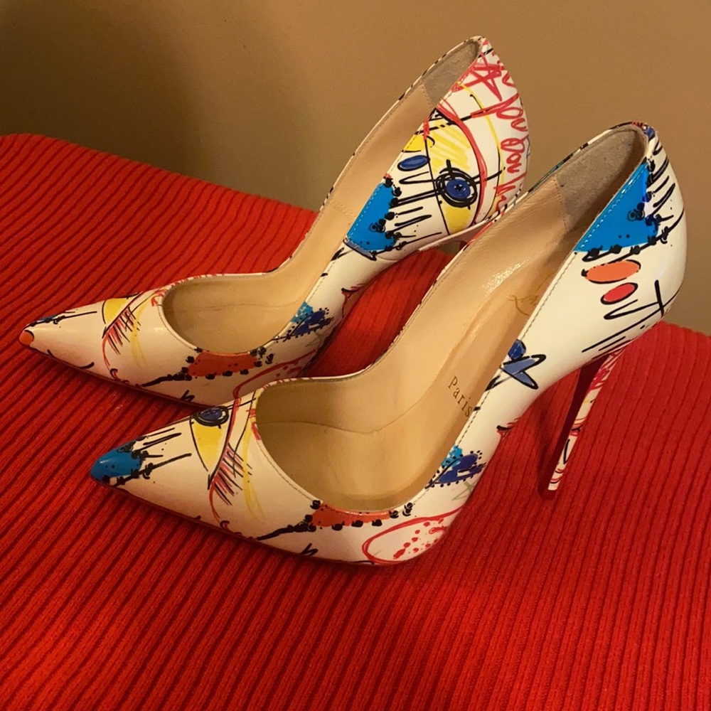 Christian Louboutin “Loubitag Collection” graffiti So Kate pumps